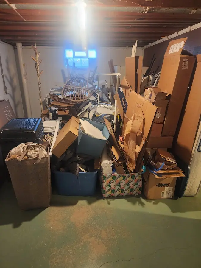 Roll-off dumpster container at job site for 4 Yard Dumpster Rental in Savannah